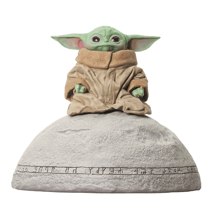 Star Wars: The Mandalorian Milestones Grogu on Seeing Stone Statue