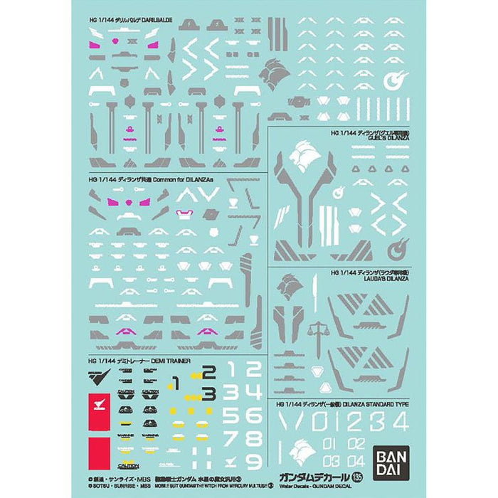 Bandai Gundam Water Decal 135 - 1/144 (The Witch From Mercury Set 3)