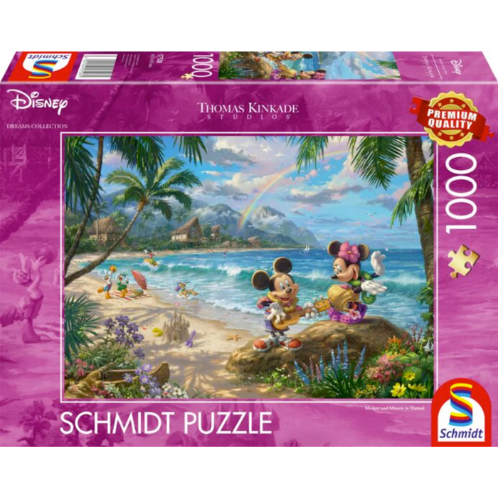 Thomas Kinkade 'Mickey And Minnie In Hawaii' Puzzle