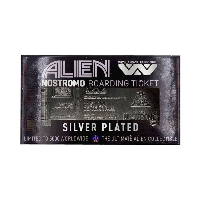 Alien Silver Plated Nostromo Boarding Ticket