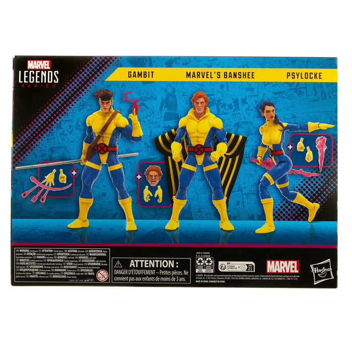 Marvel Legends X-Men 3 Pack Action Figures (Gambit, Banshee & Psylocke)