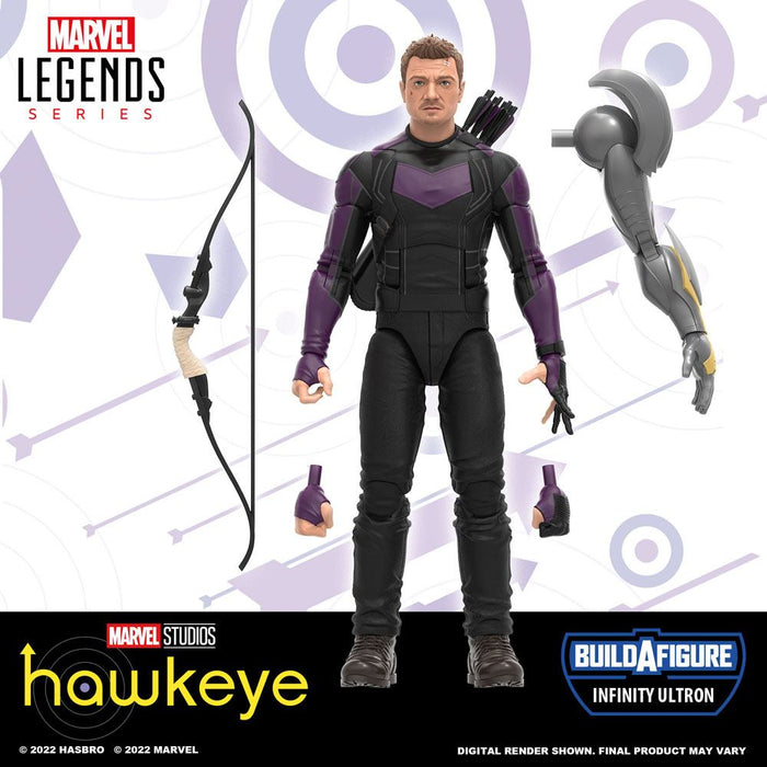 Marvel Legends Hawkeye Action Figure 2022 with Infinity Ultron BAF