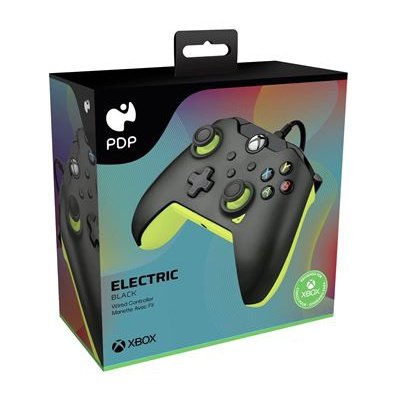PDP Xbox Electric Black Wired Controller With 1 Month Free Game Pass