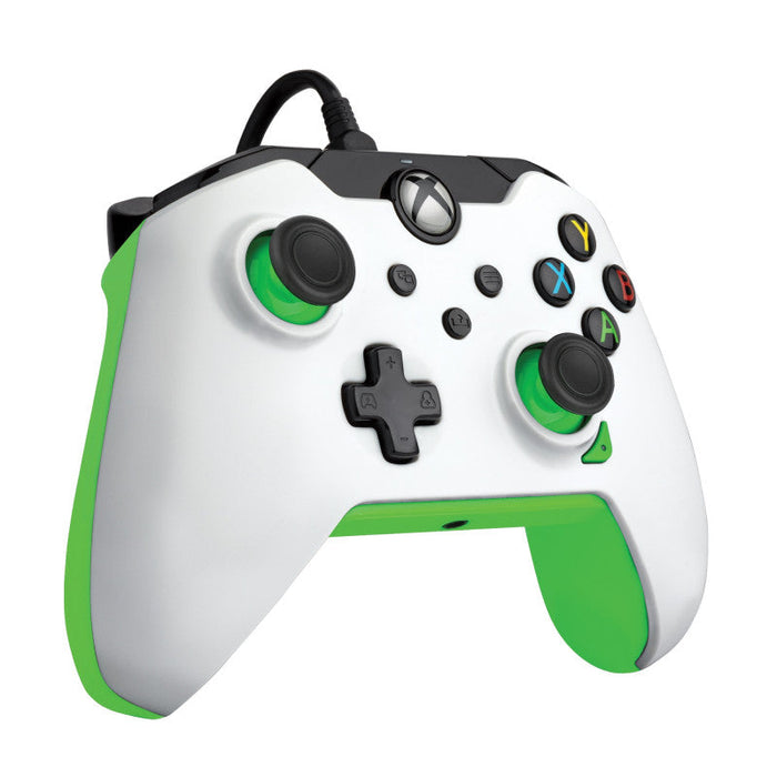 PDP Xbox Neon White Wired Controller With 1 Month Free Game Pass
