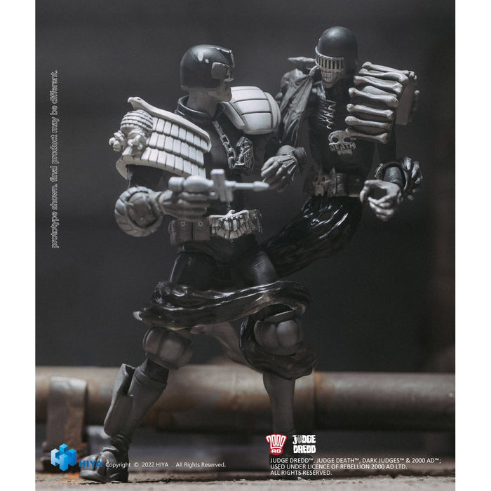 SDCC 2022 JUDGE DREDD VS DEATH B & W PX 1/8 AF 2PK