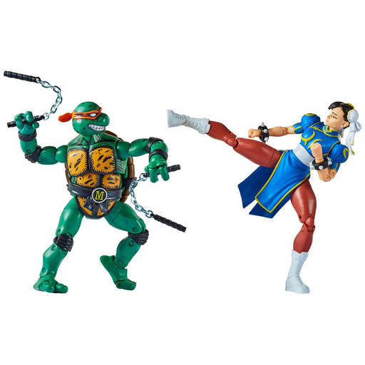 TMNT VS Street Fighter: Michelangelo & Chun-Li Action Figures